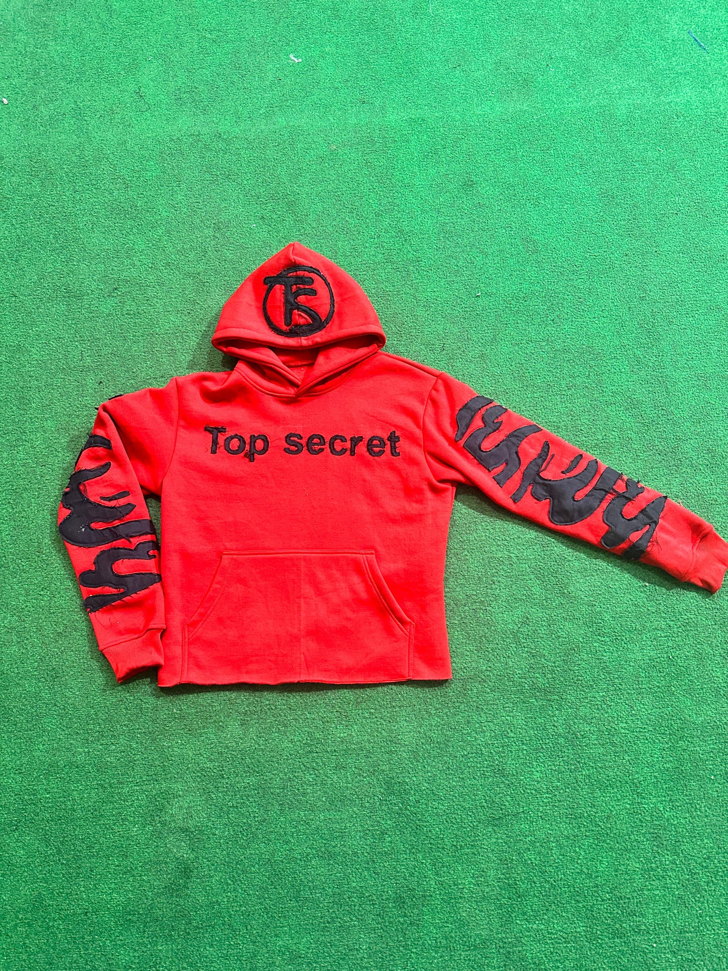 top secret red hoodie